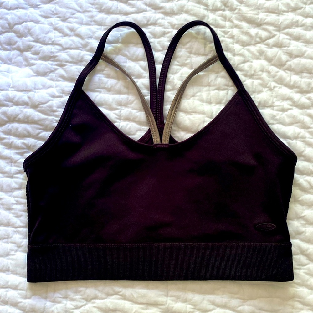 Strappy Black sports bra